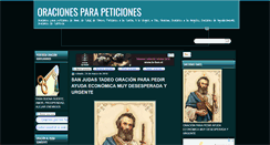 Desktop Screenshot of oracionesparapeticiones.com